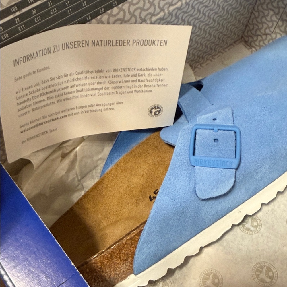 Birkenstock Boston Clogs in Sky Blue 12 - Picture 3 of 3